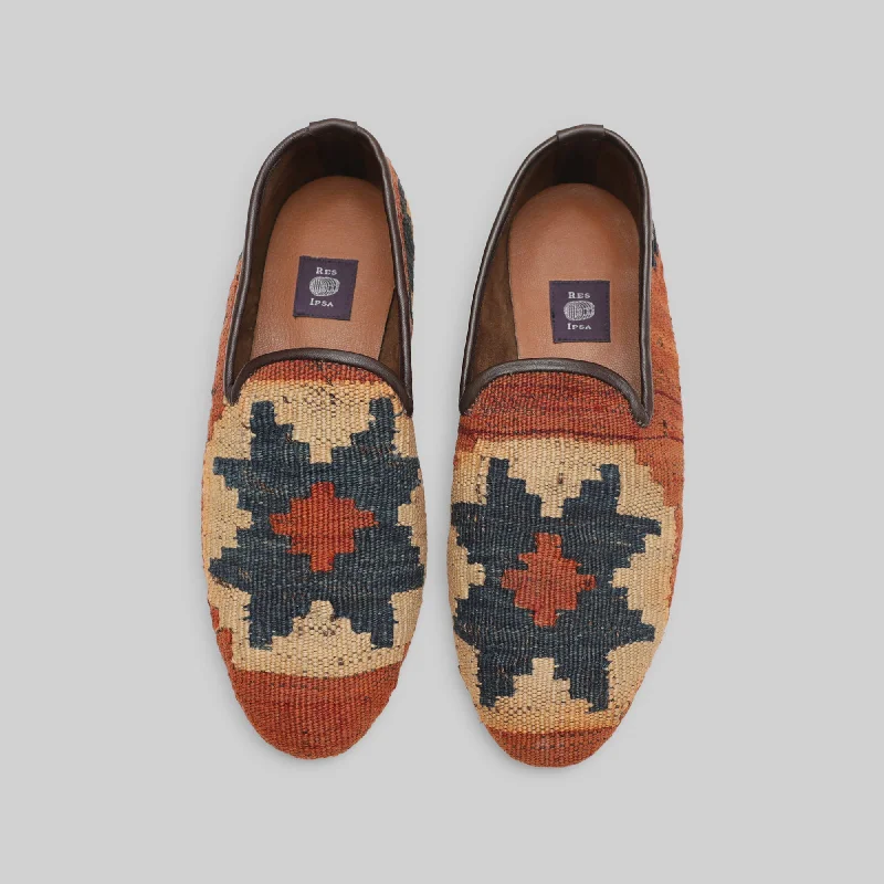 Men's loafers with a leather lacing systemMen's Kilim Loafer Size 9
