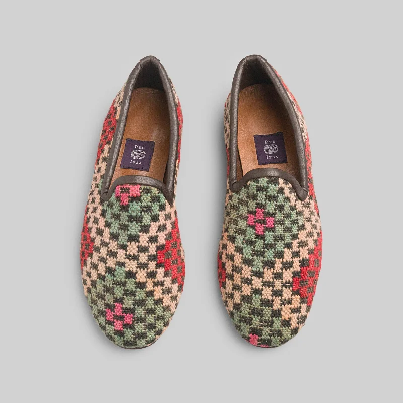 Men's loafers with a low - heeled designMen's Kilim Loafer Size 7