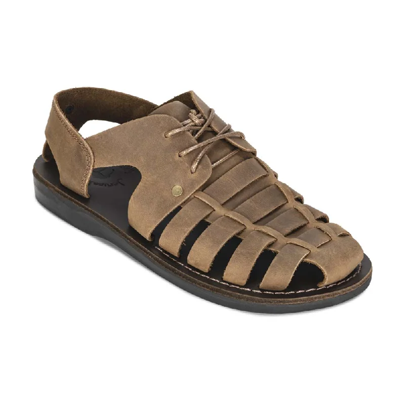 Men's sandals with a rubber sole for tractionElliot - Leather Riverside Explorer Sandal | Oiled Brown Men's sandals with a rubber sole for tractionElliot - Leather Riverside Explorer Sandal | Oiled Brown