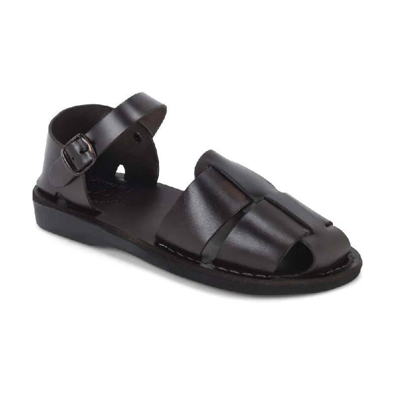 Men's sandals with a leather lining for comfortGemma - Leather Adjustable Strap Sandal | Brown Men's sandals with a leather lining for comfortGemma - Leather Adjustable Strap Sandal | Brown