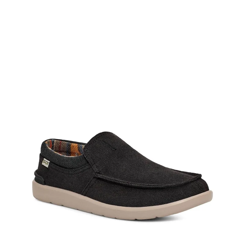 Men's loafers with a smooth leather finishMen's Shoes Sanuk SIDEWALK SURFER LITE 2 SL Casual Slip Ons 1152132 BLACK Men's loafers with a smooth leather finishMen's Shoes Sanuk SIDEWALK SURFER LITE 2 SL Casual Slip Ons 1152132 BLACK