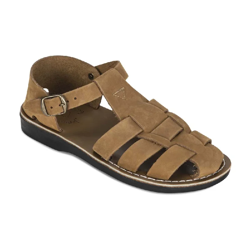Men's sandals with a leather lining for comfortDaniel - Leather Fisherman Sport Sandal | Tan Nubuck Men's sandals with a leather lining for comfortDaniel - Leather Fisherman Sport Sandal | Tan Nubuck