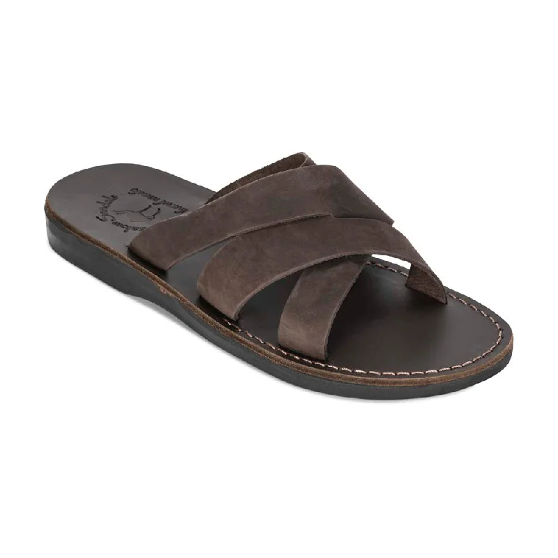 Men's sandals with a pointed toe for a stylish lookAxel - Leather Coastal Sandal | Brown Nubuck