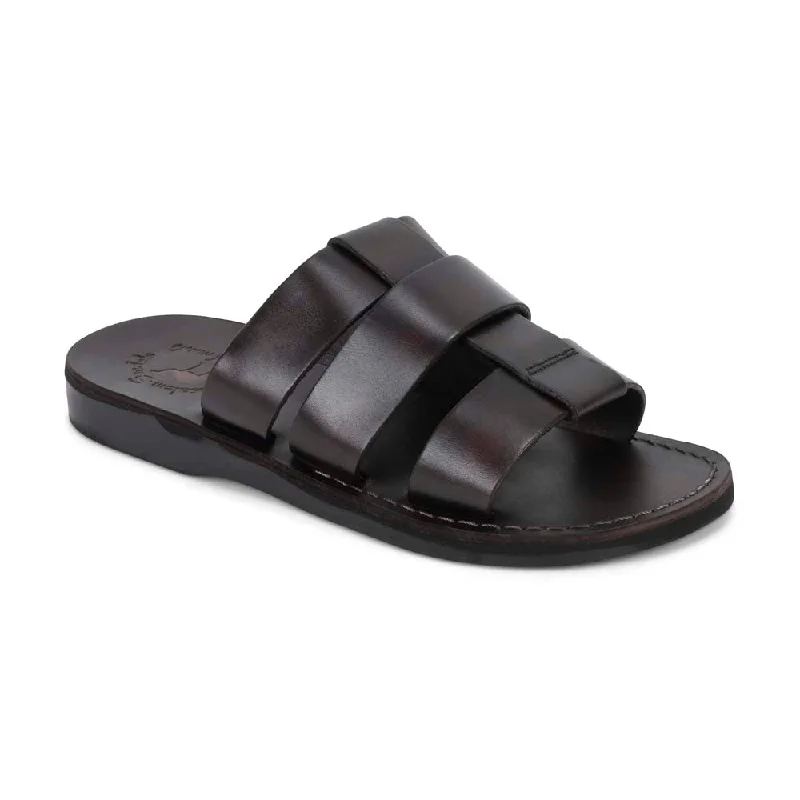 Men's sandals with a shock - absorbing insoleMicah - Leather Double Strap Sandal | Brown Men's sandals with a shock - absorbing insoleMicah - Leather Double Strap Sandal | Brown