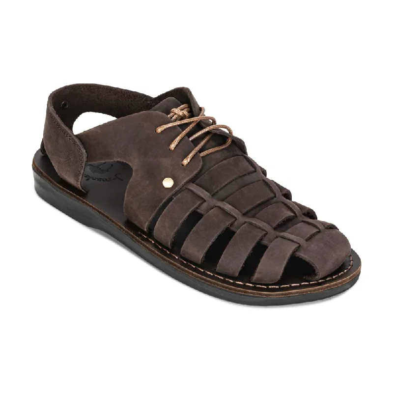 Men's sandals with a leather lining for comfortElliot - Leather Riverside Explorer Sandal | Brown Nubuck Men's sandals with a leather lining for comfortElliot - Leather Riverside Explorer Sandal | Brown Nubuck