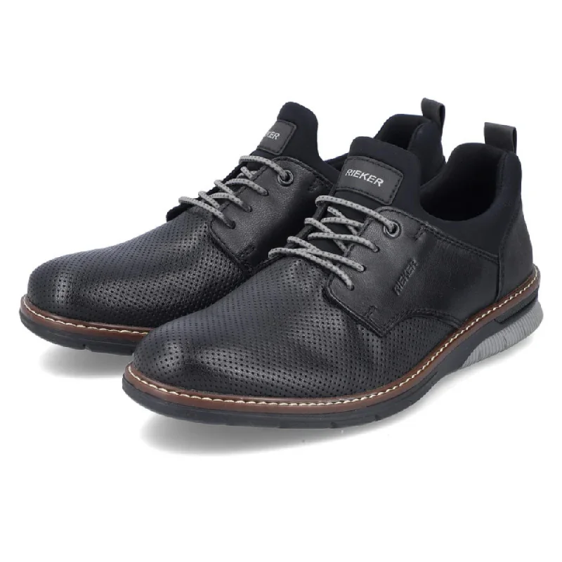 Brogue - perforated men's Oxfords for a traditional lookRieker Dustin 50 Black Leather Oxford (Men's) Brogue - perforated men's Oxfords for a traditional lookRieker Dustin 50 Black Leather Oxford (Men's)