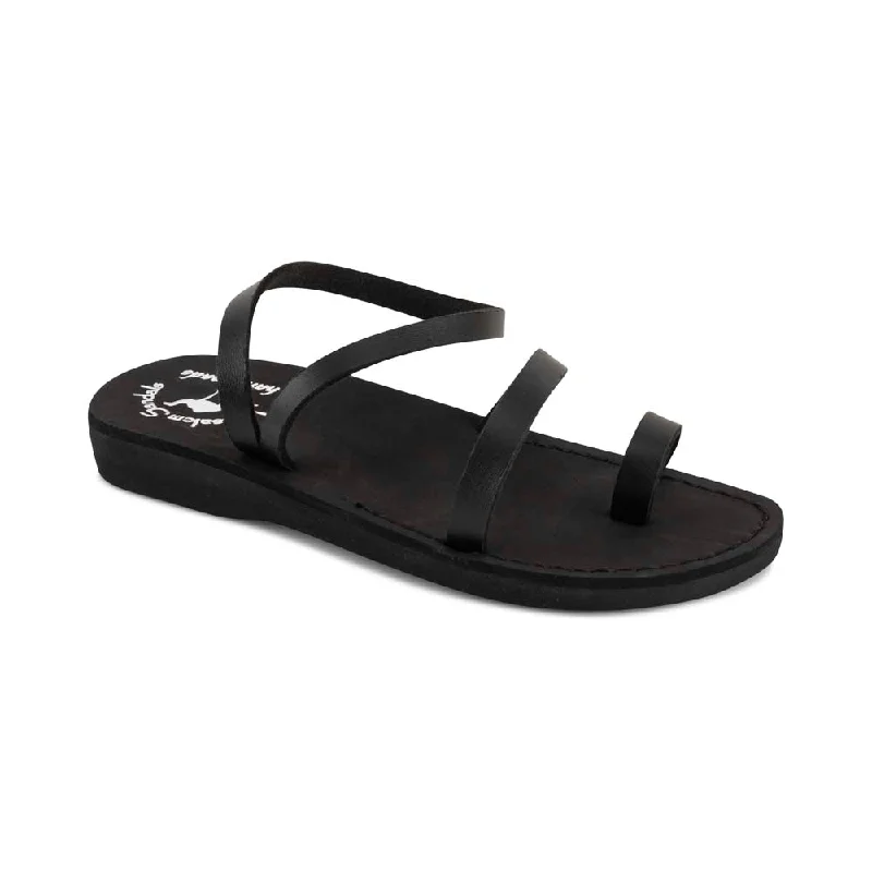 Men's sandals with a wide strap for supportElla Vegan - Leather Alternative Sandal | Black Men's sandals with a wide strap for supportElla Vegan - Leather Alternative Sandal | Black