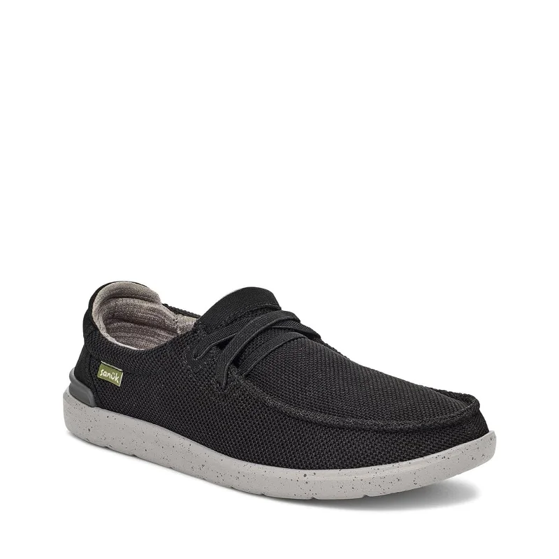 Men's loafers with a low - heeled designMen's Shoes Sanuk SHAKA LITE 2 SL MESH Casual Slip On Loafers 1152136 BLACK Men's loafers with a low - heeled designMen's Shoes Sanuk SHAKA LITE 2 SL MESH Casual Slip On Loafers 1152136 BLACK
