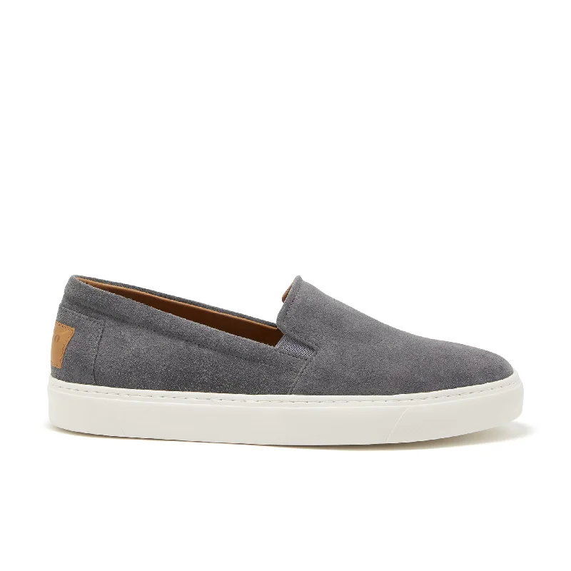 Men's loafers with a low - heeled designSlip-on Sneakers, slate grey suede