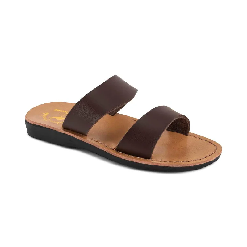 Men's leather sandals with an adjustable strapAviv Vegan - Leather Alternative Sandal | Brown Men's leather sandals with an adjustable strapAviv Vegan - Leather Alternative Sandal | Brown