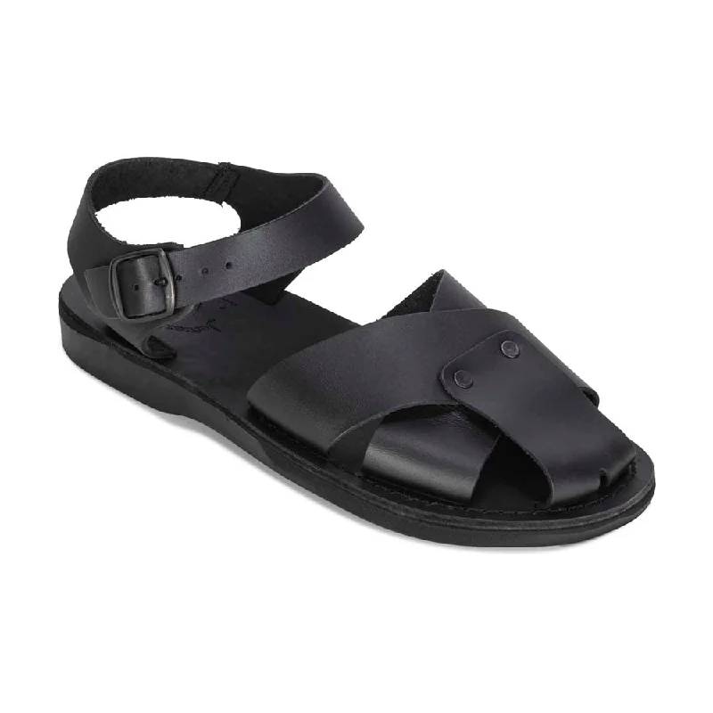 Flip - flop style men's sandals for beach wearKai - Leather Shielded Sandal | Black Flip - flop style men's sandals for beach wearKai - Leather Shielded Sandal | Black