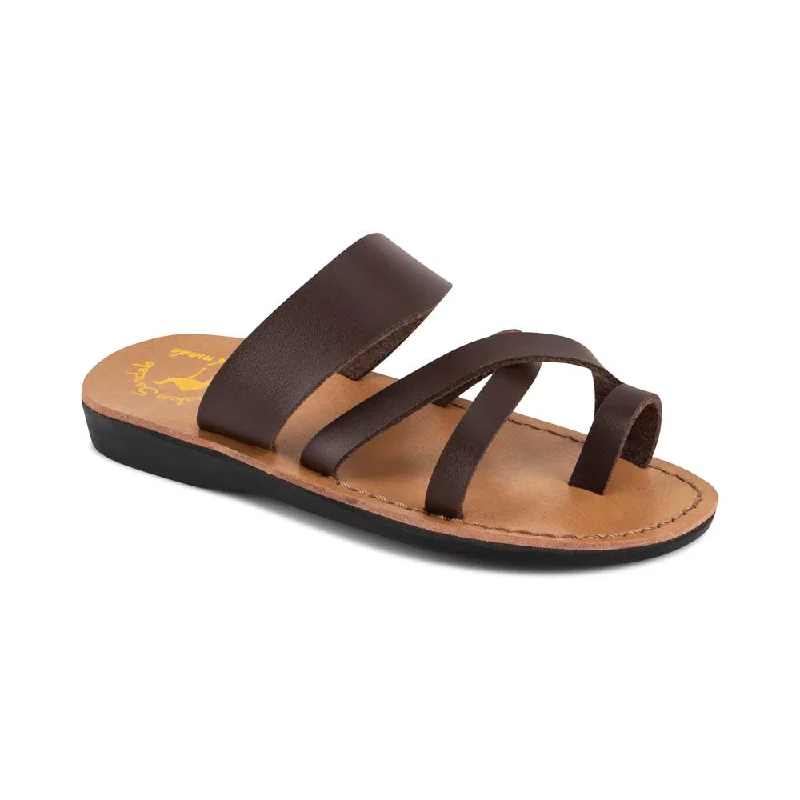 Men's sandals with a contrast stitching detailThe Good Shepherd Vegan - Leather Alternative Sandal | Brown Men's sandals with a contrast stitching detailThe Good Shepherd Vegan - Leather Alternative Sandal | Brown
