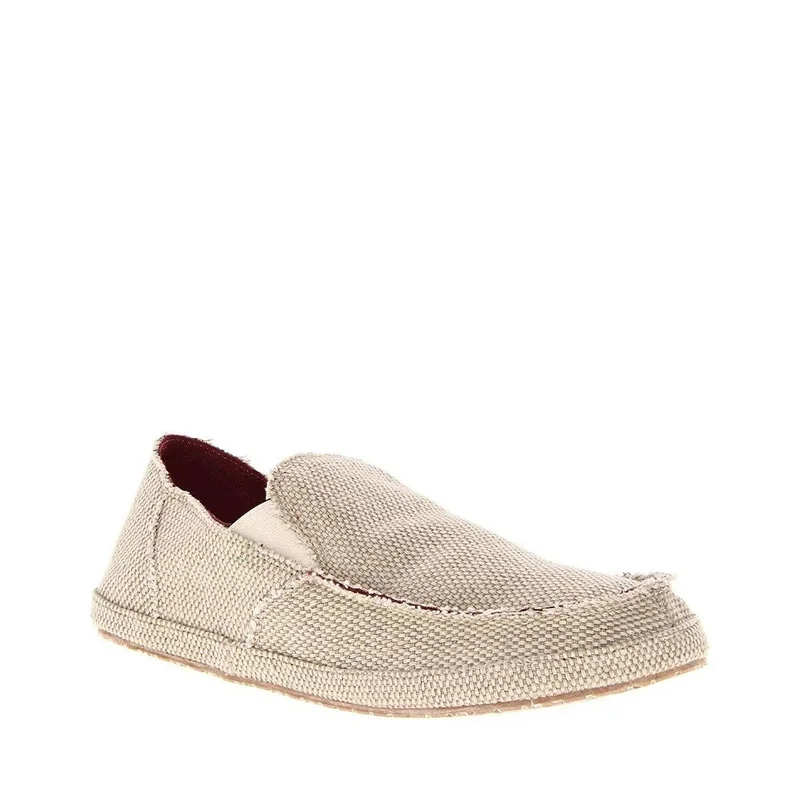 Men's loafers with a contrast stitching detailMen's Shoes Sanuk ROUNDER Casual Slip On Loafers SMF10113 TAN Men's loafers with a contrast stitching detailMen's Shoes Sanuk ROUNDER Casual Slip On Loafers SMF10113 TAN