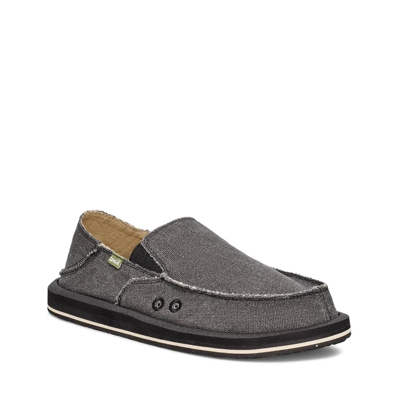 Suede men's loafers for a soft and luxurious feelMen's Shoes Sanuk DONNY Slip On Sidewalk Surfers Loafers 1158512 CHARCOAL Suede men's loafers for a soft and luxurious feelMen's Shoes Sanuk DONNY Slip On Sidewalk Surfers Loafers 1158512 CHARCOAL