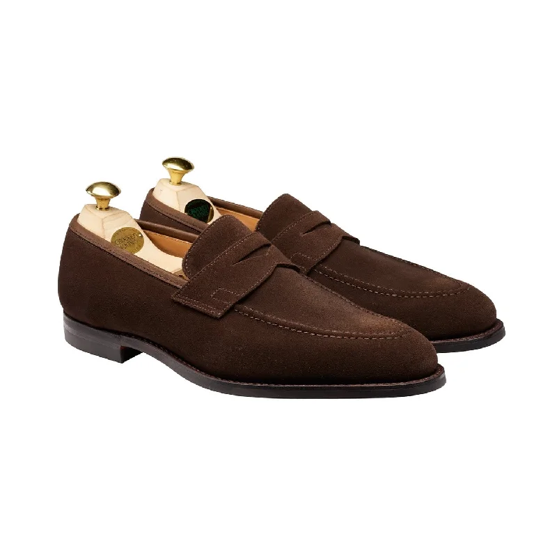 Men's loafers in a neutral color like black or brownSydney Dark Brown Suede