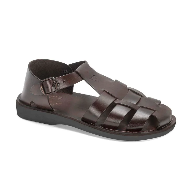 Men's sandals with a cushioned footbedDaniel - Leather Fisherman Sport Sandal | Brown Men's sandals with a cushioned footbedDaniel - Leather Fisherman Sport Sandal | Brown