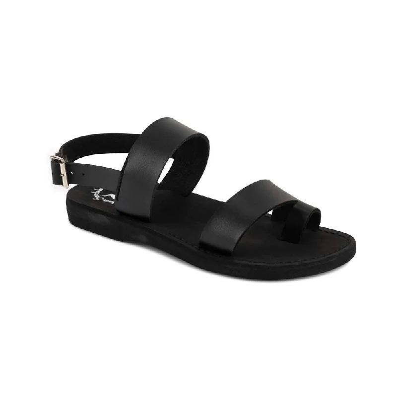 Men's sandals with a contrast stitching detailCarmel Vegan - Leather Alternative Sandal | Black Men's sandals with a contrast stitching detailCarmel Vegan - Leather Alternative Sandal | Black