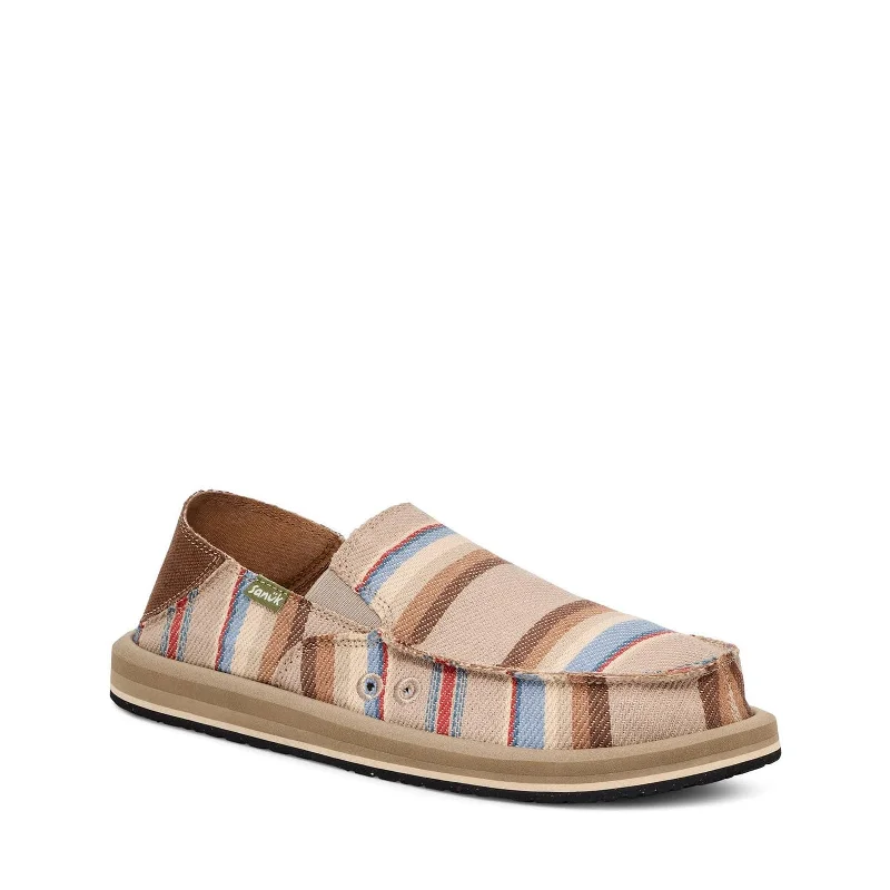Men's loafers with a smooth leather finishMen's Shoes Sanuk DONNY BLANKET Slip On Loafers 1152882 TAUPE MULTI Men's loafers with a smooth leather finishMen's Shoes Sanuk DONNY BLANKET Slip On Loafers 1152882 TAUPE MULTI