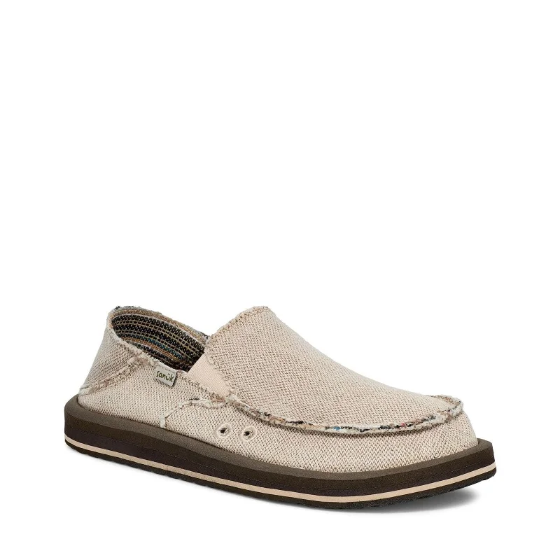 Men's loafers with a removable insole for cleaningMen's Shoes Sanuk DONNY HEMP TWO TONE Slip On Loafers 1159170 NATURAL Men's loafers with a removable insole for cleaningMen's Shoes Sanuk DONNY HEMP TWO TONE Slip On Loafers 1159170 NATURAL