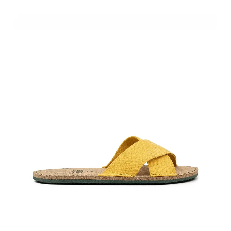 Men's leather sandals with an adjustable strap Men's leather sandals with an adjustable strap Vegan sandal lemon SRI010