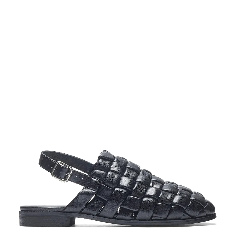 Men's sandals in a neutral color like black or brown Men's sandals in a neutral color like black or brown Provence Men's Weaved Slingback Sandals - Black