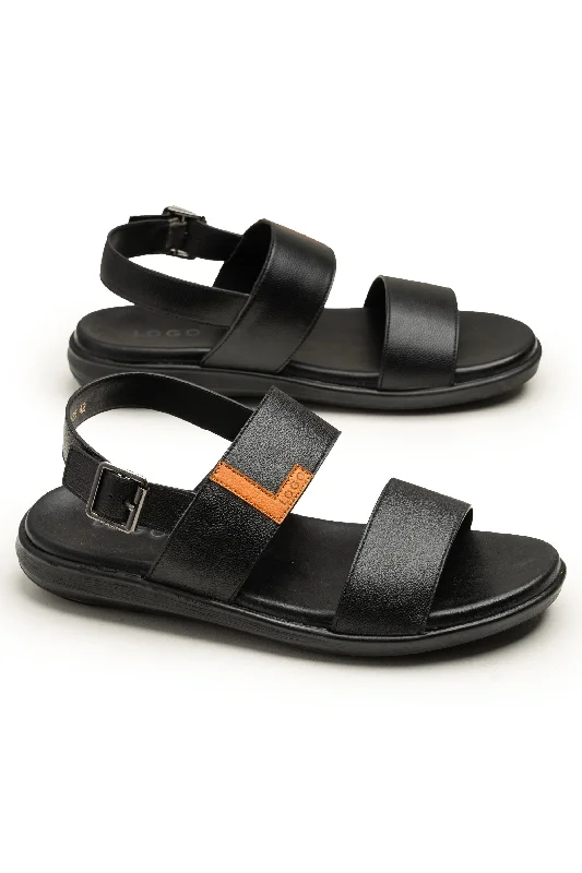 Men's sandals in a neutral color like black or brown Men's sandals in a neutral color like black or brown LOGO 7625 BKA