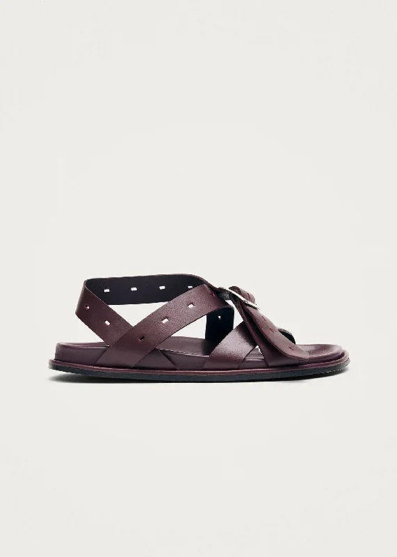 Men's sandals with a rubber sole for traction Men's sandals with a rubber sole for traction Broome Burgundy Leather Sandals