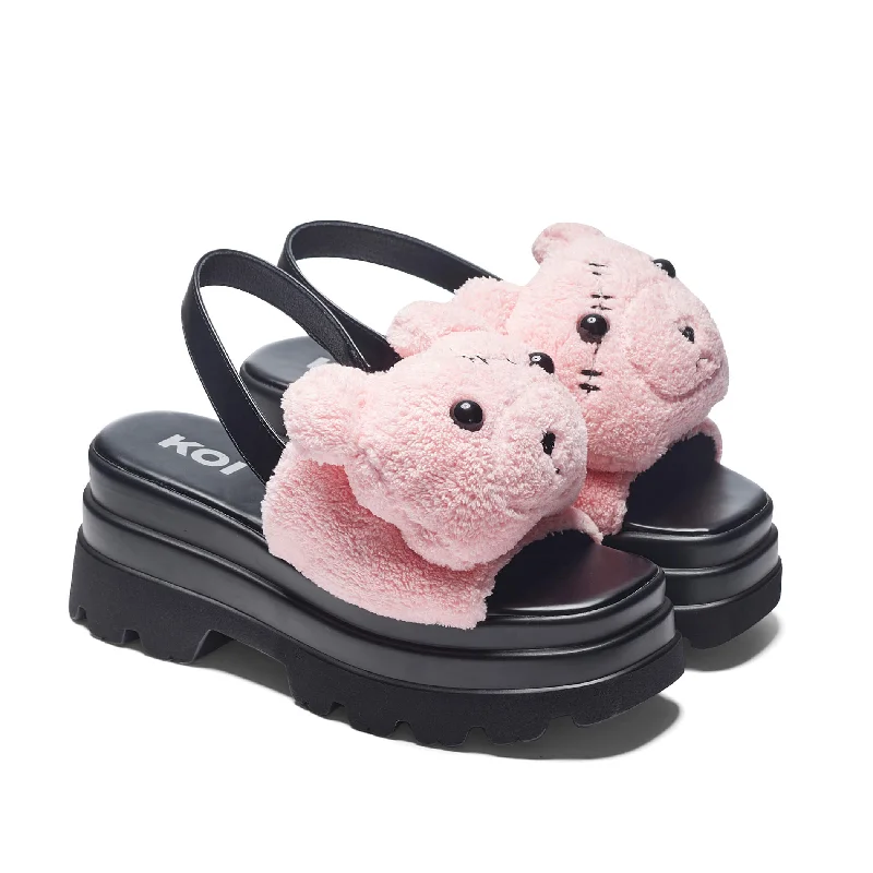 Men's sandals with a removable insole for cleaning Men's sandals with a removable insole for cleaning Binky Fuzzy Chunky Sandals - Pink