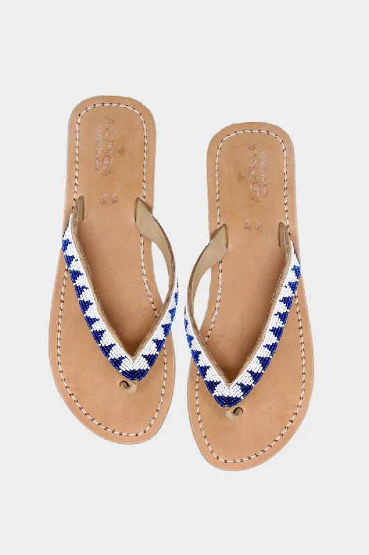 Men's sandals with a toe post design Men's sandals with a toe post design Ziggy Sandals | White/Cobalt Men's sandals with a toe post design Men's sandals with a toe post design Ziggy Sandals | White/Cobalt