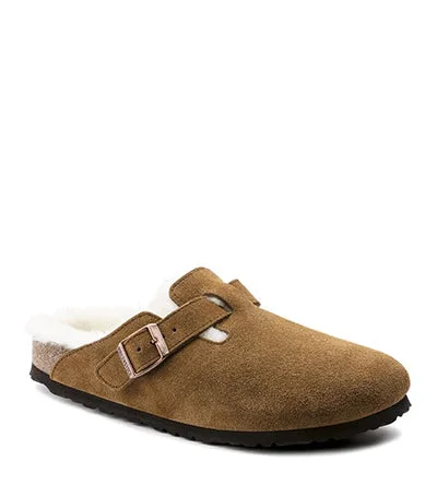 Men's sandals with a shock - absorbing insole Men's sandals with a shock - absorbing insole BIRKENSTOCK BOSTON SHEARLING MINK