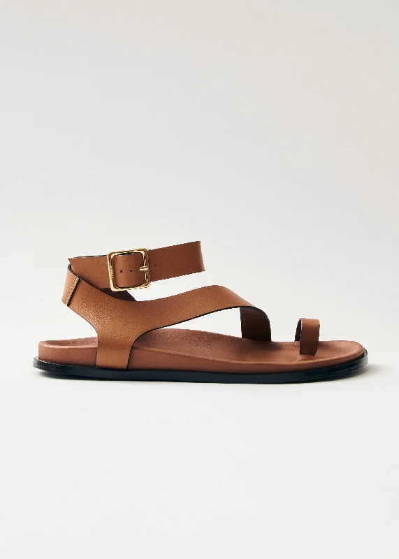 Men's sandals with a shock - absorbing insole Men's sandals with a shock - absorbing insole Myles Tan Leather Sandals