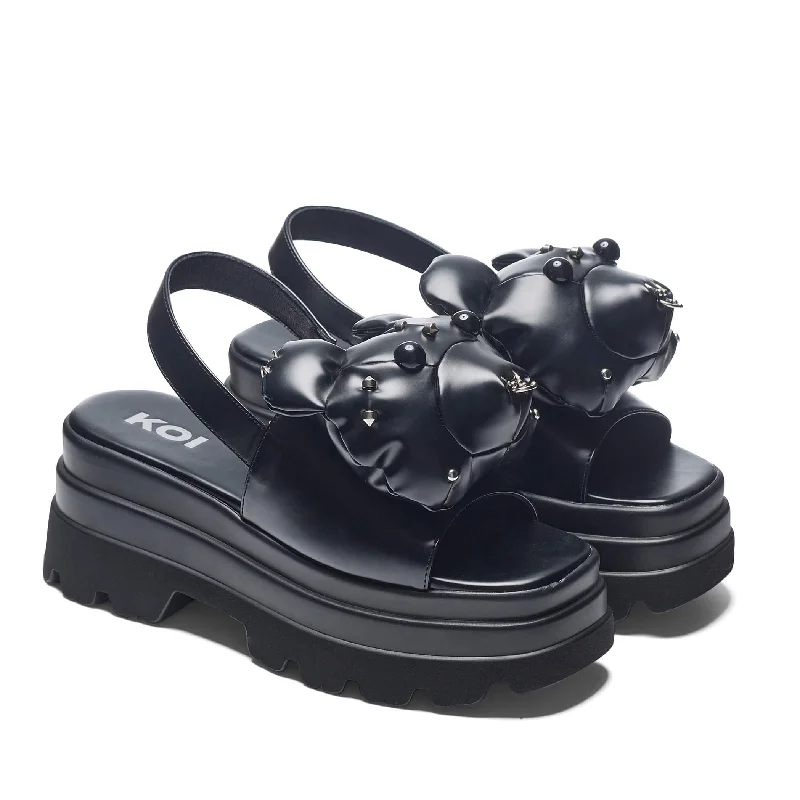 Men's sandals with a leather lining for comfort Men's sandals with a leather lining for comfort Grim Hardcore Chunky Sandals - Black