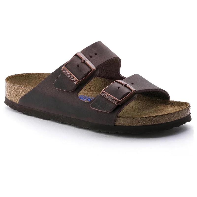 Men's sandals with a padded heel Men's sandals with a padded heel Arizona Soft Footbed Oiled Leather