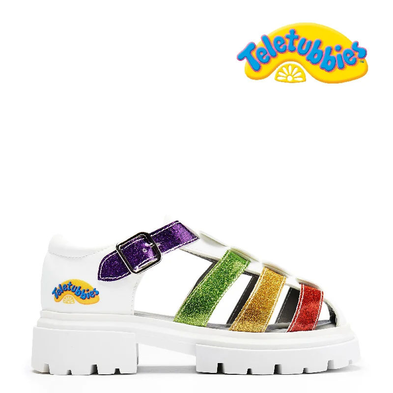 Men's sandals with a wide strap for support Men's sandals with a wide strap for support Glitter Trumpets Teletubbies Kidz Sandals - White