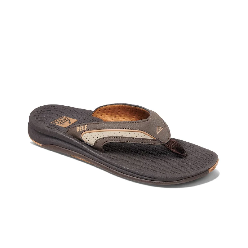 Men's sandals with a padded heel Men's sandals with a padded heel Mens Flex - Dark Brown / Tan