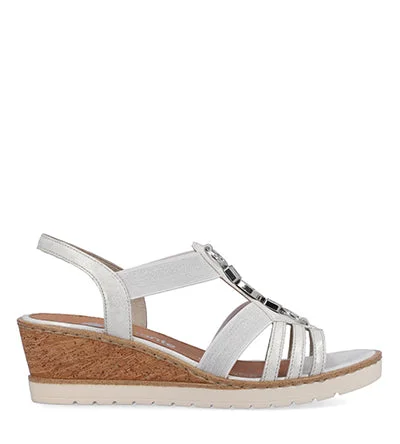 Men's sandals with a cushioned footbed Men's sandals with a cushioned footbed REMONTE SALMA WHITE SILVER Men's sandals with a cushioned footbed Men's sandals with a cushioned footbed REMONTE SALMA WHITE SILVER