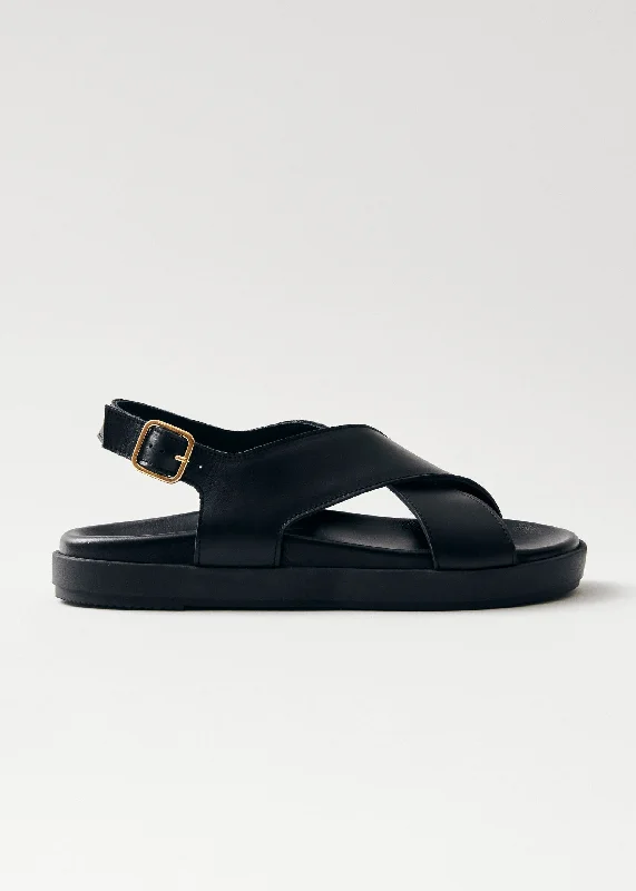 Flip - flop style men's sandals for beach wear Flip - flop style men's sandals for beach wear Nico Black Leather Sandals