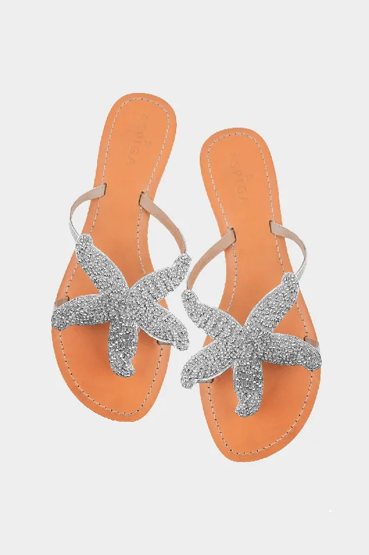Men's sandals with a durable outer sole Men's sandals with a durable outer sole Starfish Leather Sandals | Silver