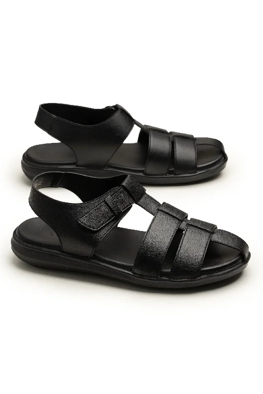 Men's sandals with a toe post design Men's sandals with a toe post design LOGO 7632 BKA