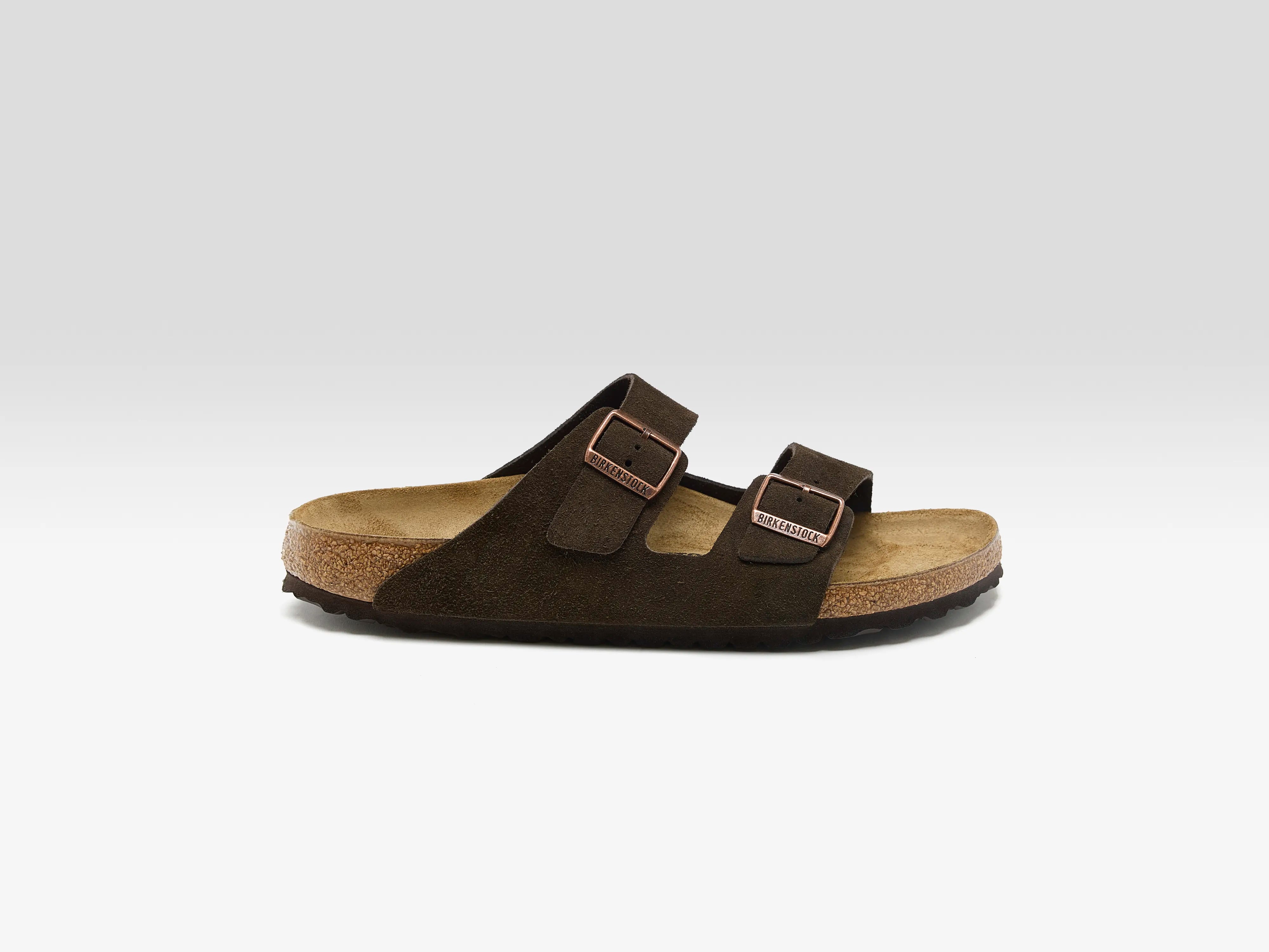 Men's sandals with a padded heel Men's sandals with a padded heel Arizona Suede for Men  (251 / M / MOCCA)