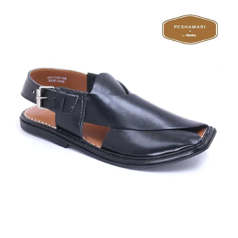 Men's sandals with a perforated leather upper for ventilation Men's sandals with a perforated leather upper for ventilation Peshawari - Men