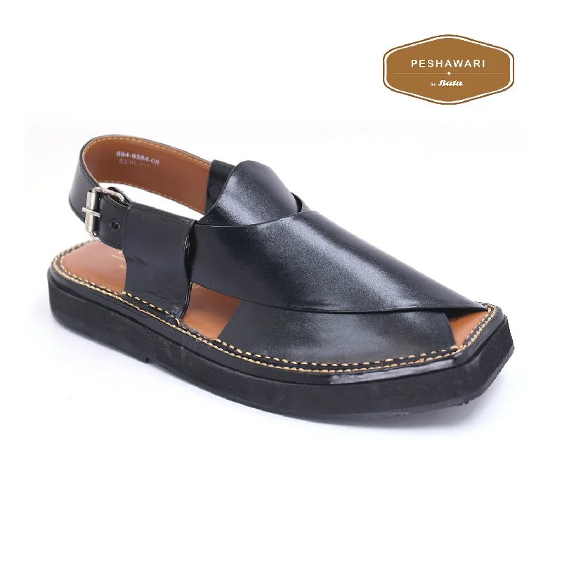 Men's sandals with a perforated leather upper for ventilation Men's sandals with a perforated leather upper for ventilation Peshawari - Men