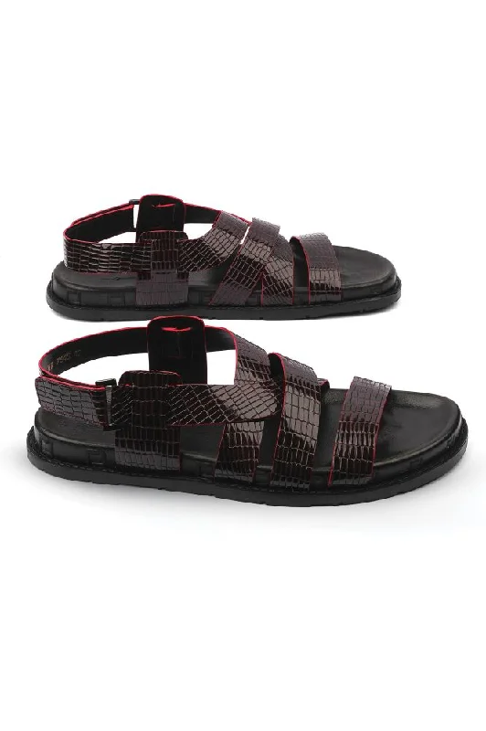 Men's sandals with a decorative buckle or charm Men's sandals with a decorative buckle or charm LOGO 7645 MRA