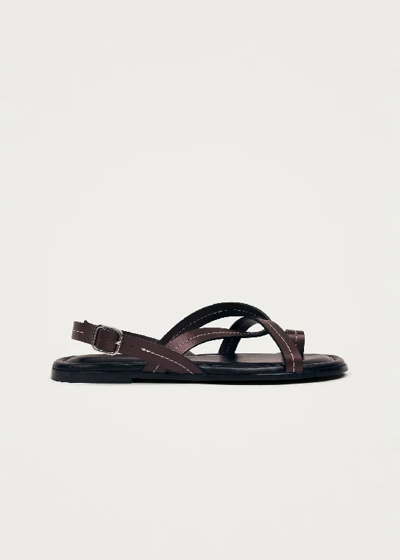 Flip - flop style men's sandals for beach wear Flip - flop style men's sandals for beach wear Isla Burgundy Leather Sandals