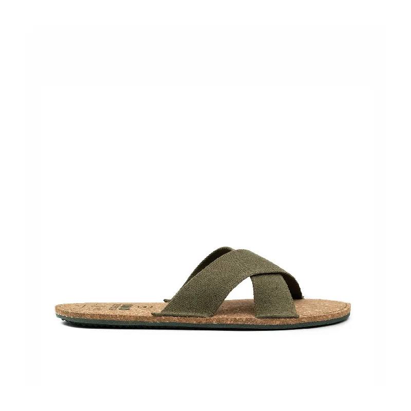 Men's sandals with a durable outer sole Men's sandals with a durable outer sole Vegan sandal kaki SRI008
