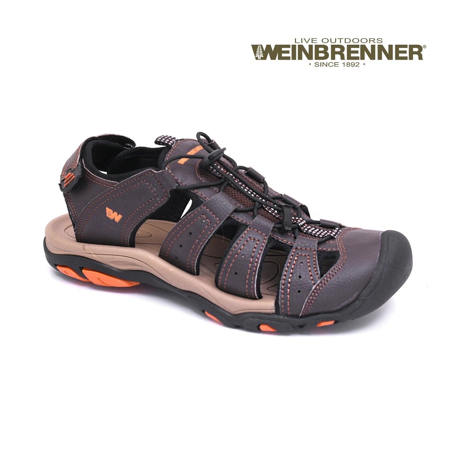 Men's sandals with a perforated leather upper for ventilation Men's sandals with a perforated leather upper for ventilation Weinbrenner - Men