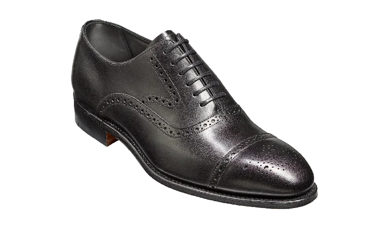 Men's Oxford shoes with a buckle closure and a pointed toe Lerwick - Black Calf