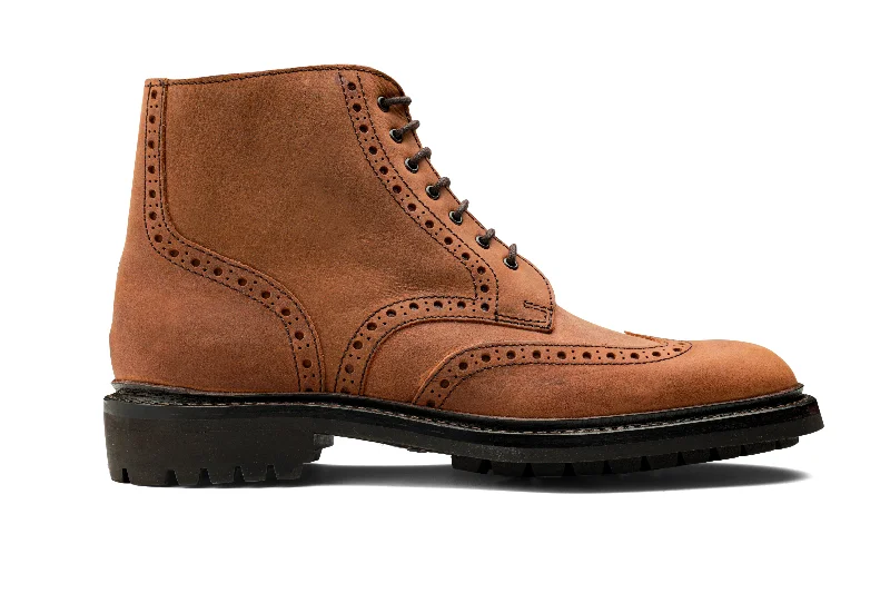 Men's leather Oxford shoes with a plain toe Butcher 2 - Brown Waxy