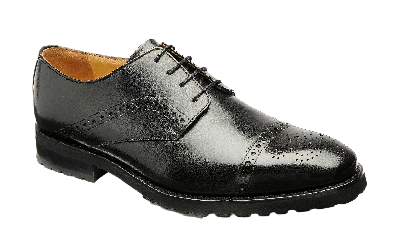 Men's Oxfords with a lace - up closure and a narrow fit Margate - Black Calf