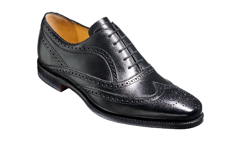 Men's Oxford shoes with a shock - absorbing insole and a leather lining Turing - Black Calf